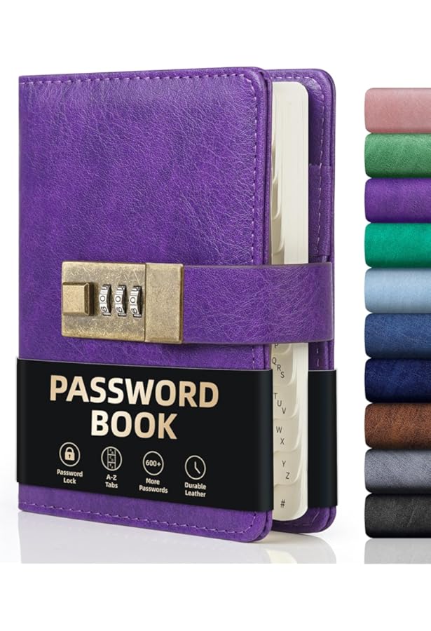 Vaultz Secure Locking Password Book (6.5